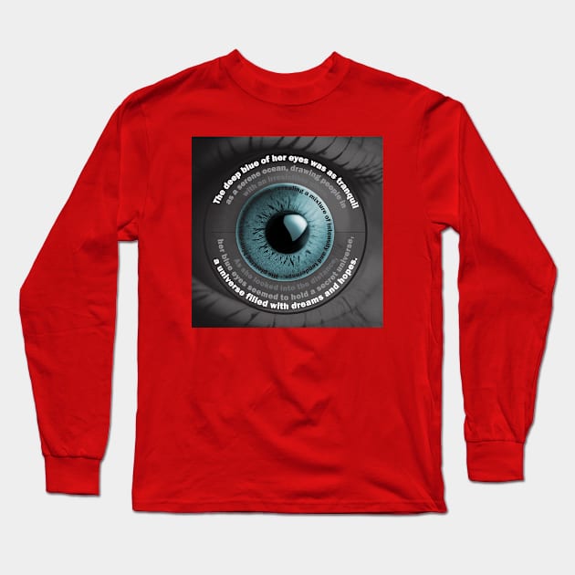 Blue Eyes POEM Long Sleeve T-Shirt by VoluteVisuals